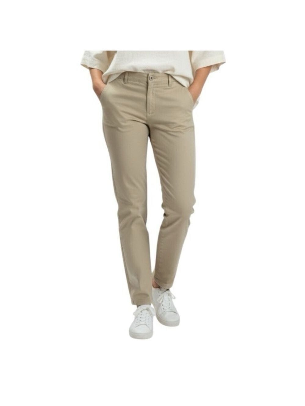 New Woolrich Montevallo Tan Flat Front Straight Leg Pants 10 Tall